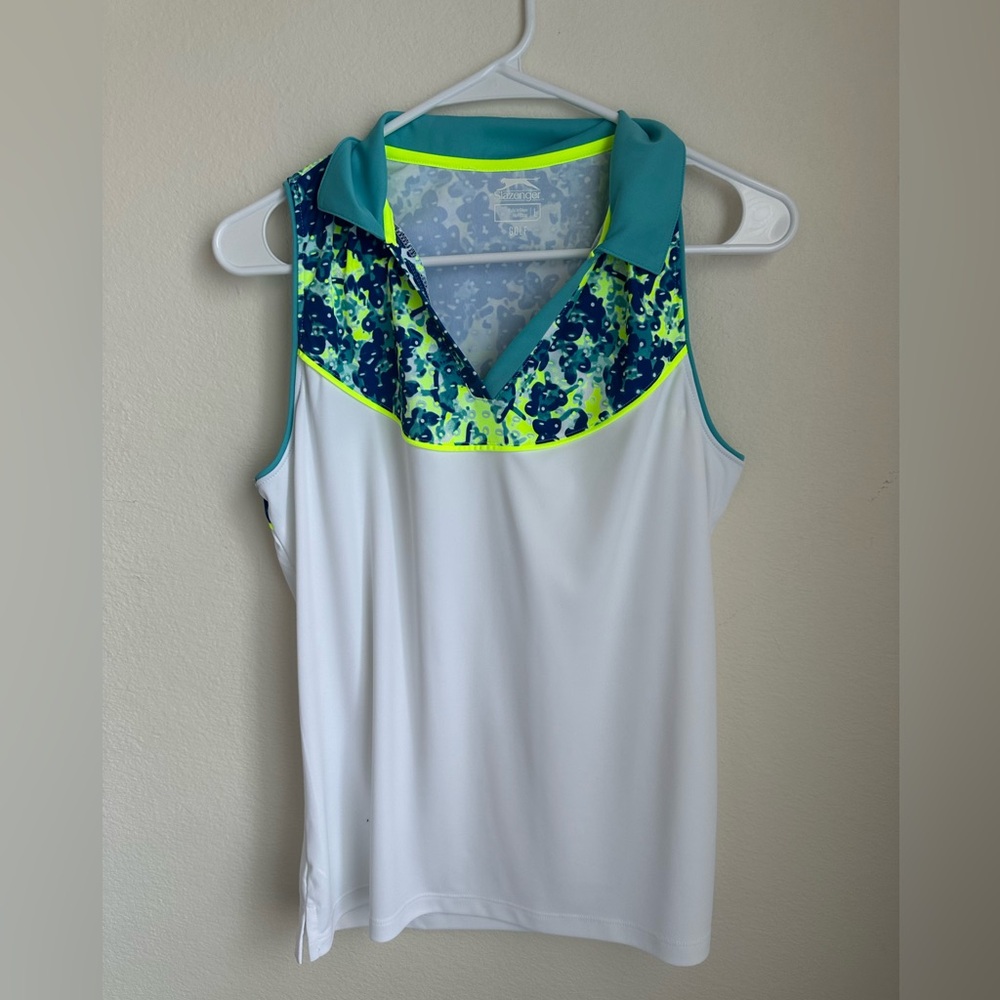 Slazenger multi color women’s sleeveless golf polo